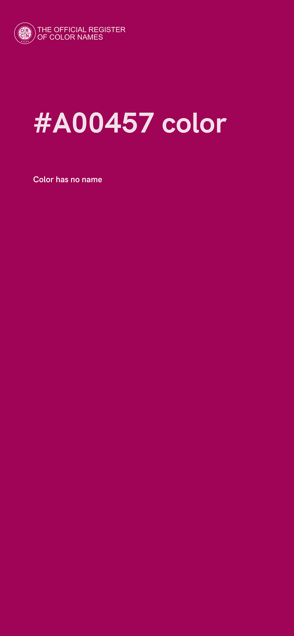 #A00457 color image