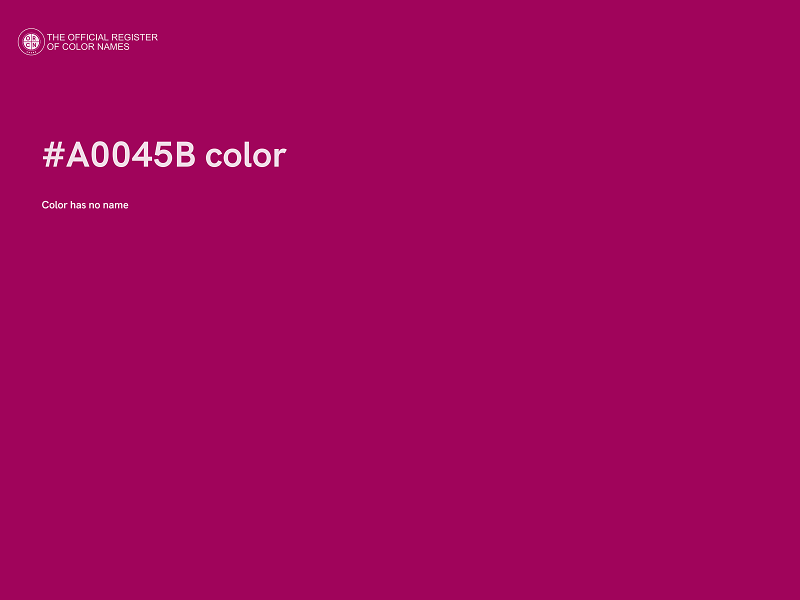 #A0045B color image