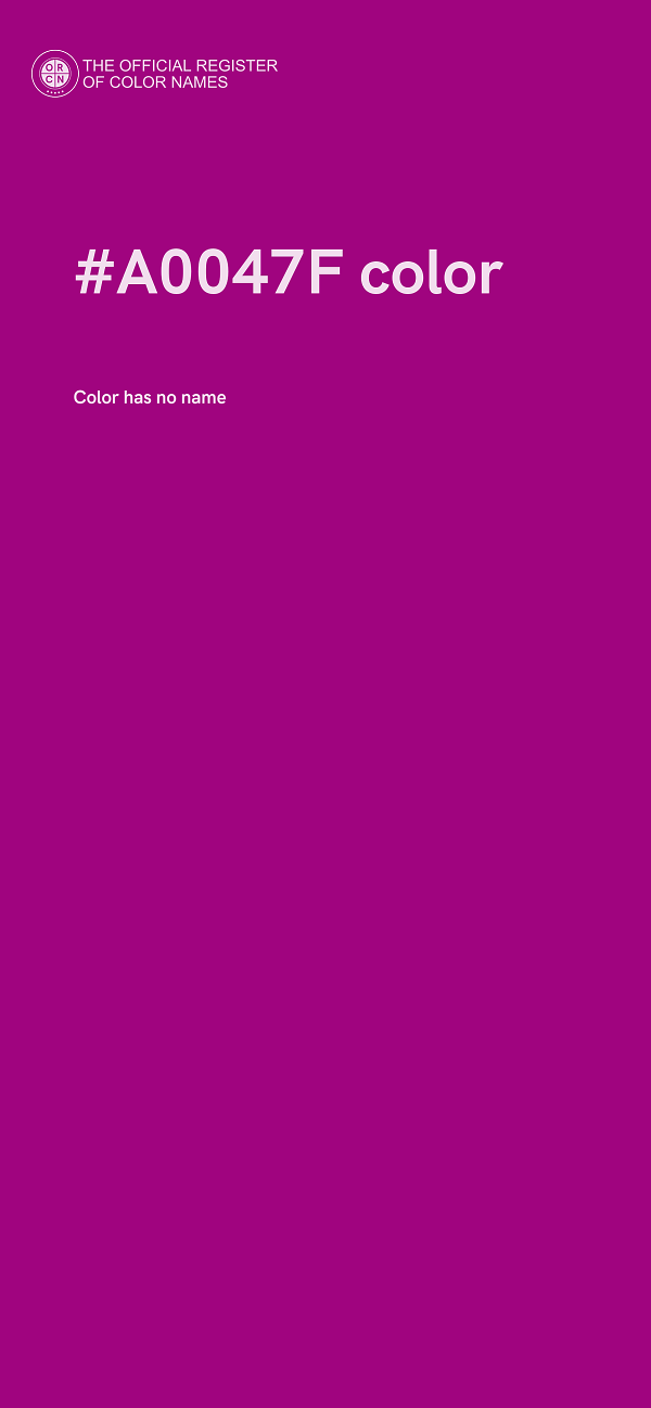 #A0047F color image