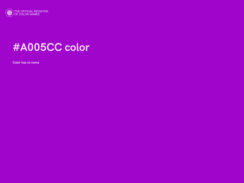 #A005CC color image