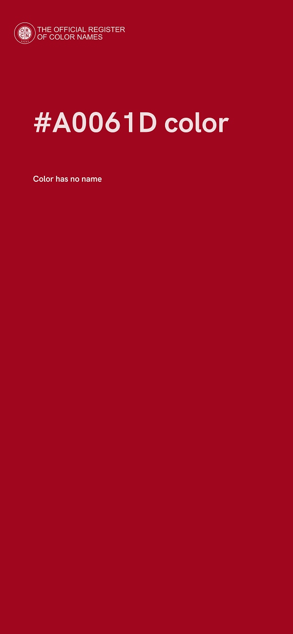 #A0061D color image