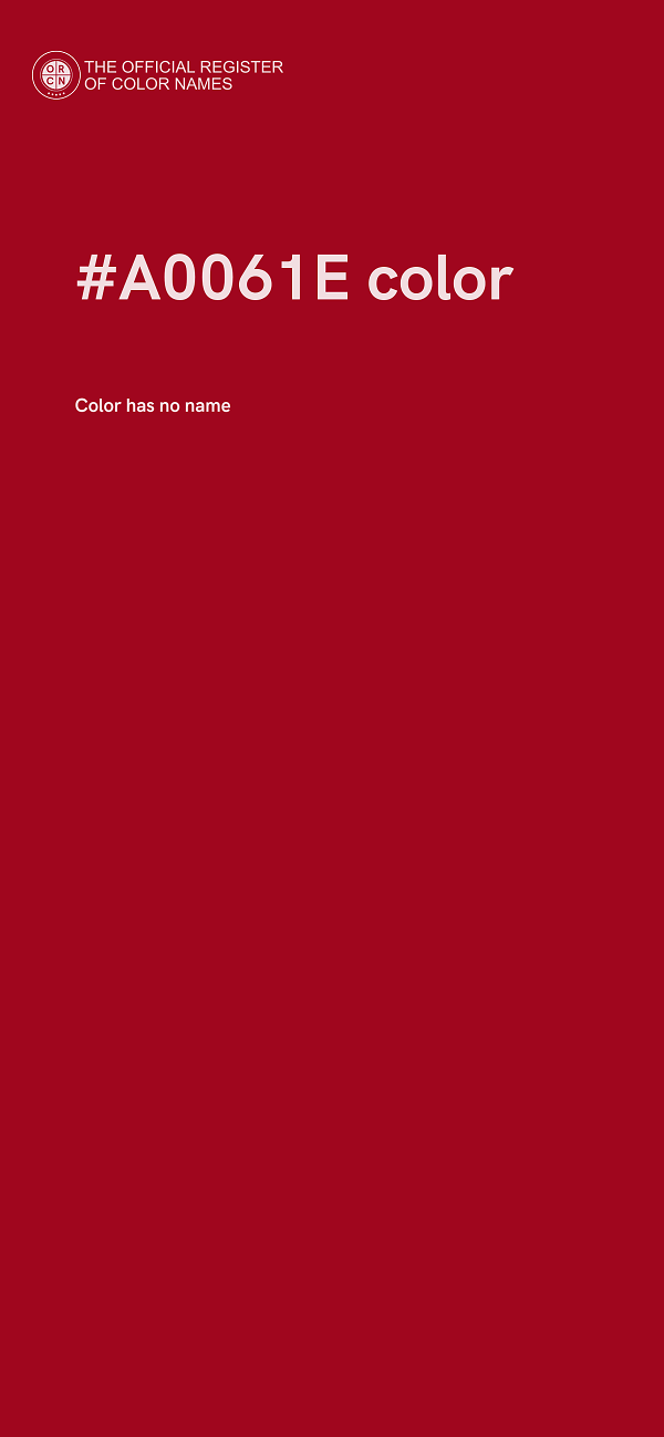 #A0061E color image