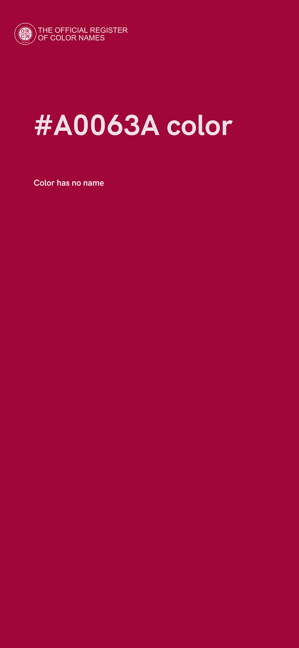 #A0063A color image