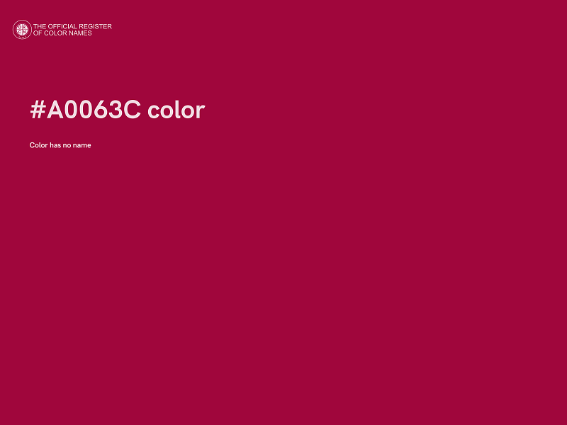 #A0063C color image
