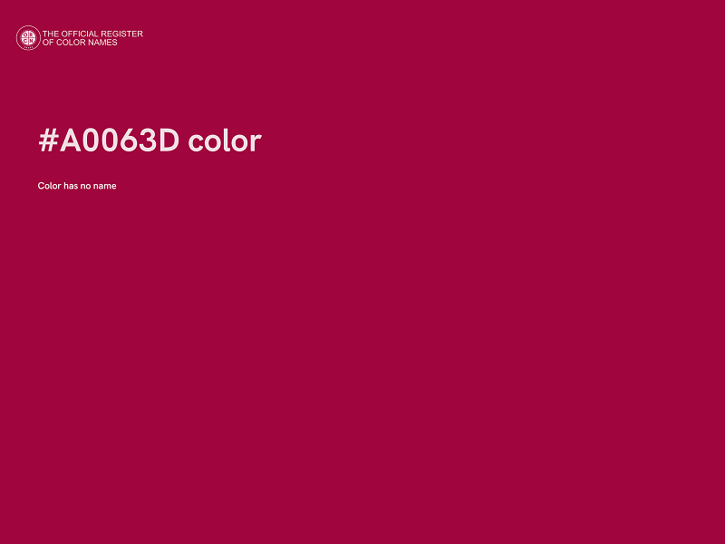 #A0063D color image