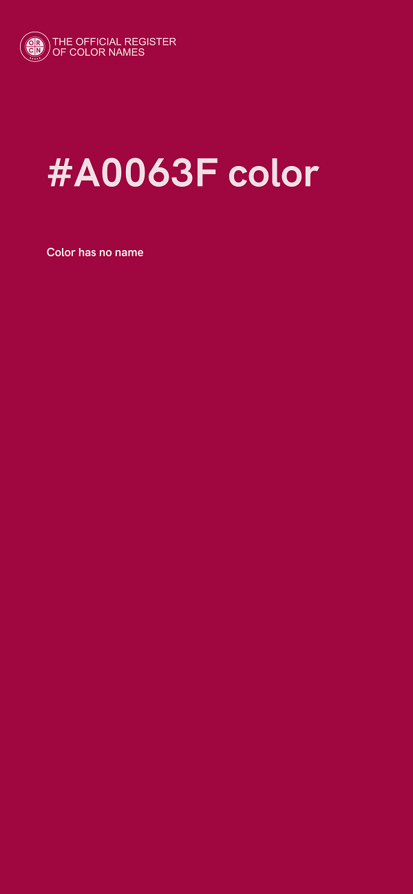 #A0063F color image