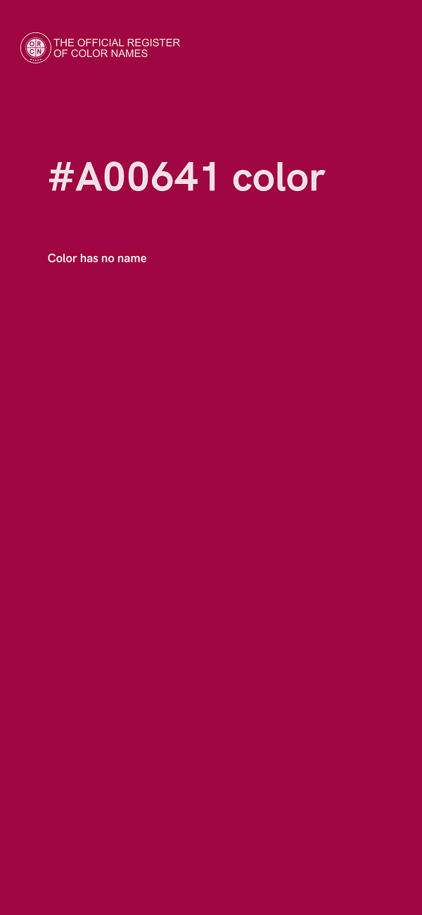 #A00641 color image