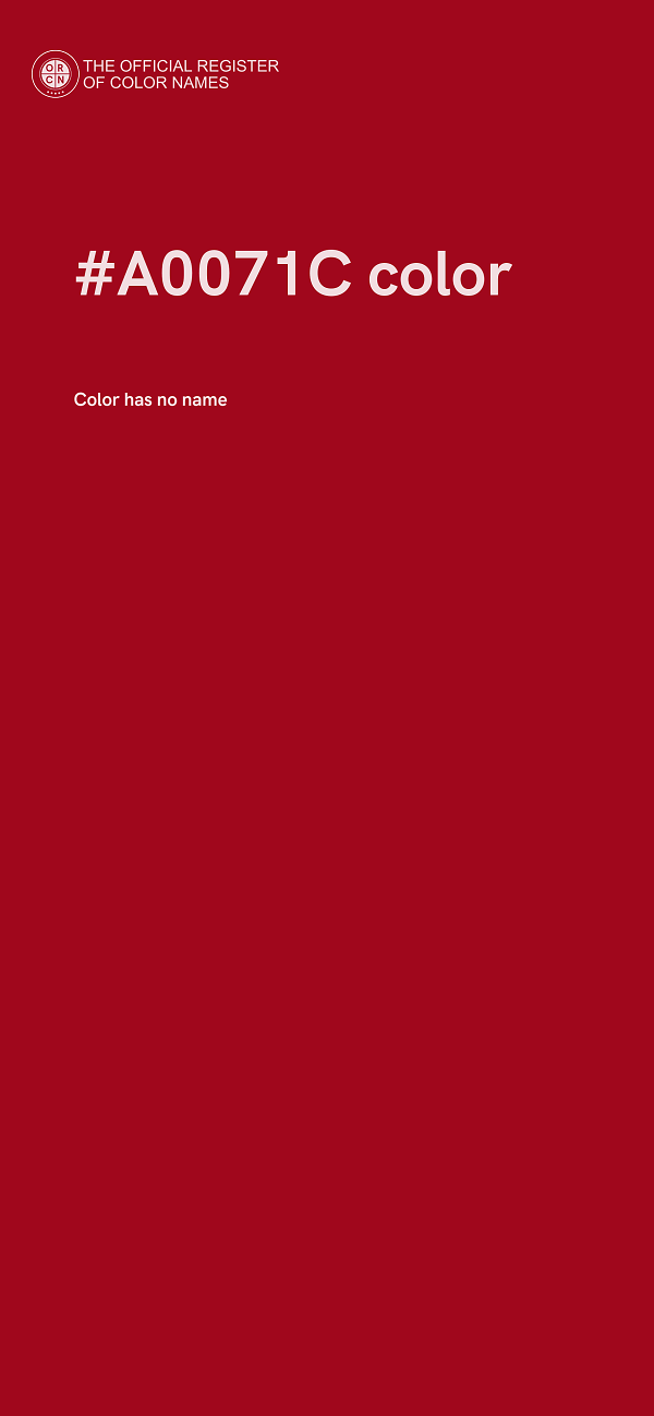#A0071C color image