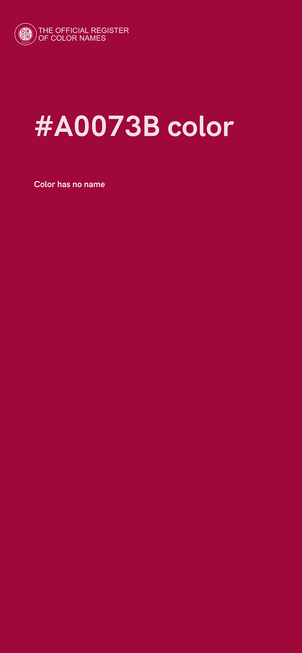 #A0073B color image