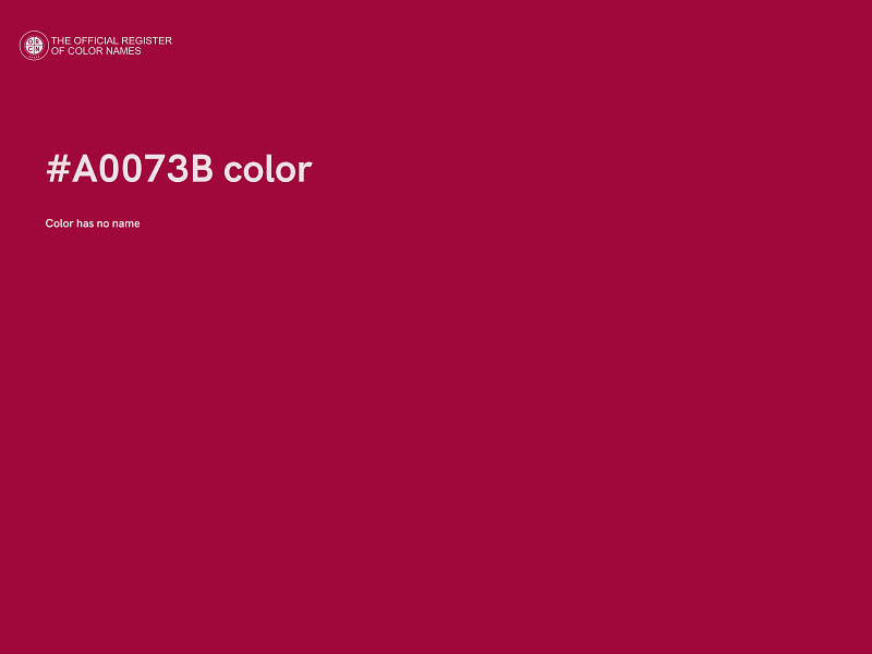 #A0073B color image