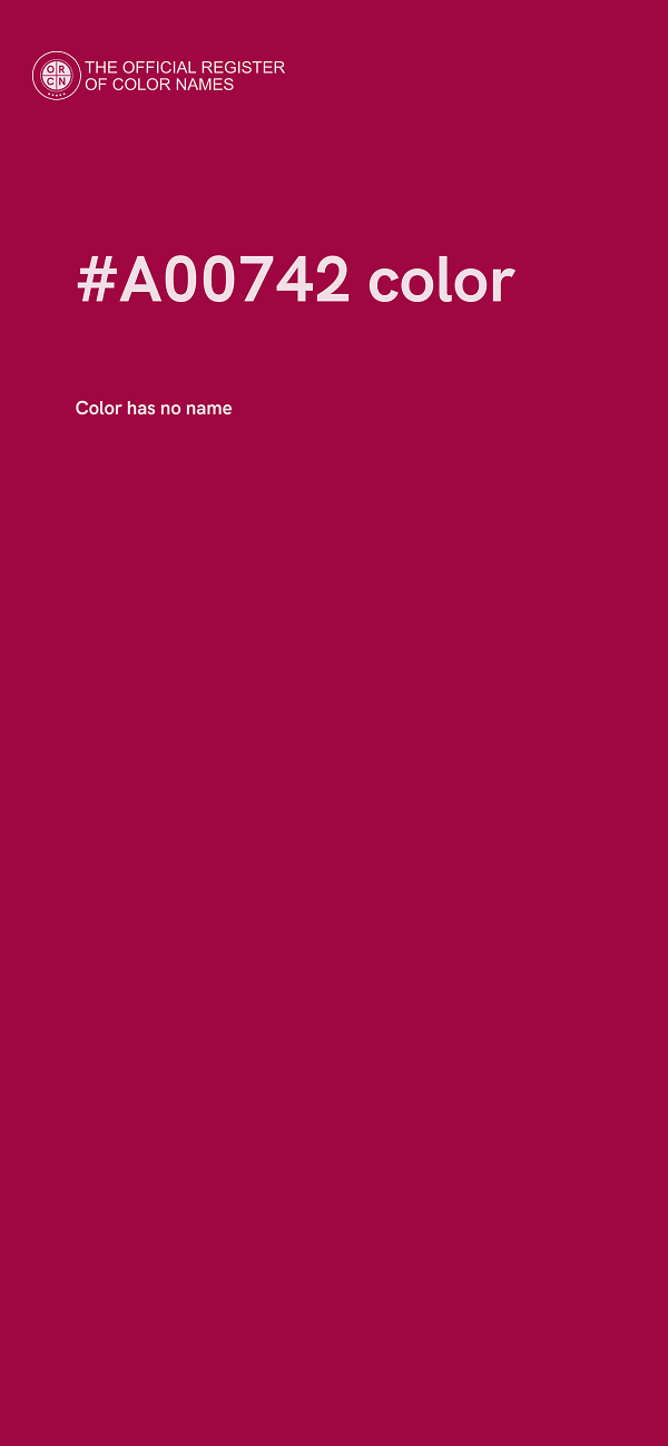 #A00742 color image