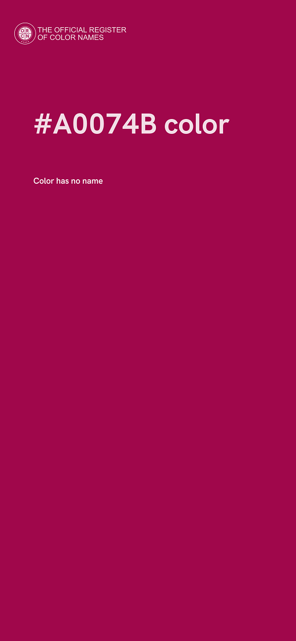 #A0074B color image