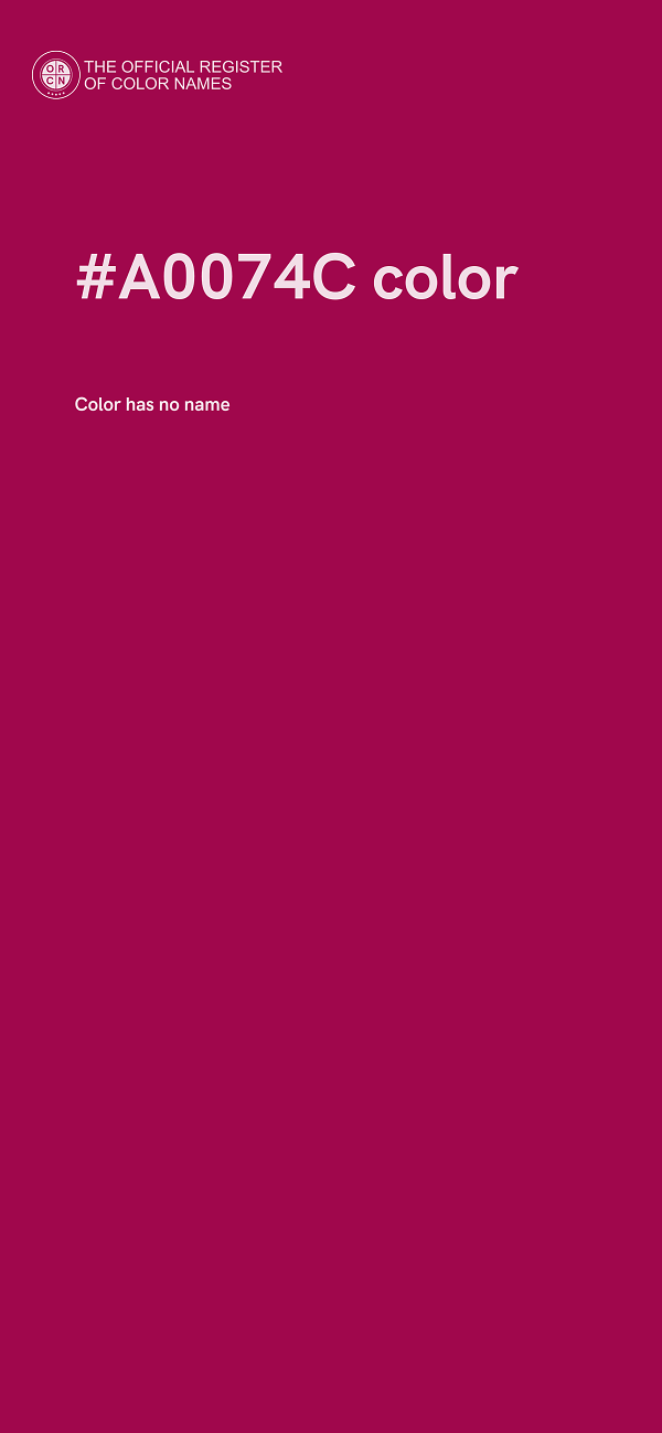 #A0074C color image