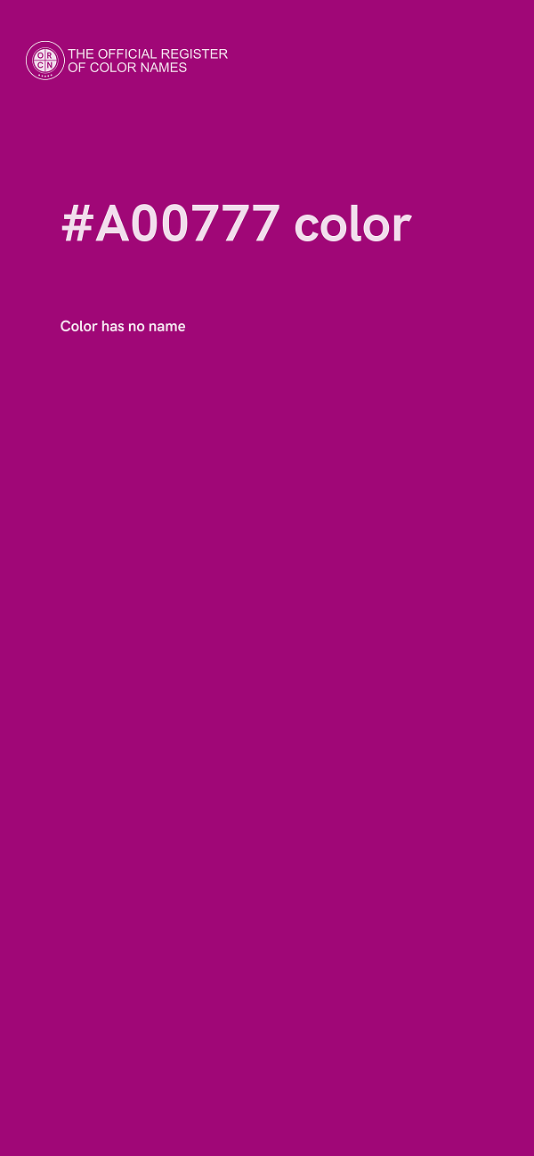 #A00777 color image