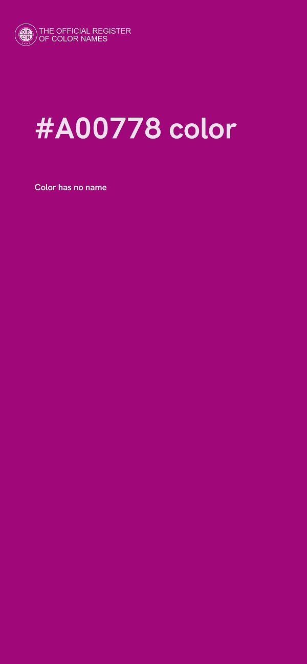 #A00778 color image