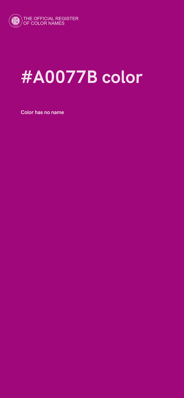 #A0077B color image