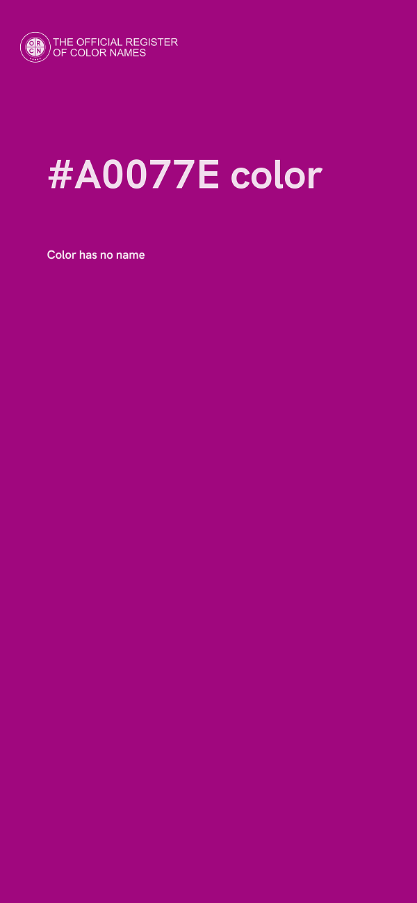 #A0077E color image