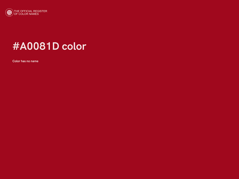#A0081D color image