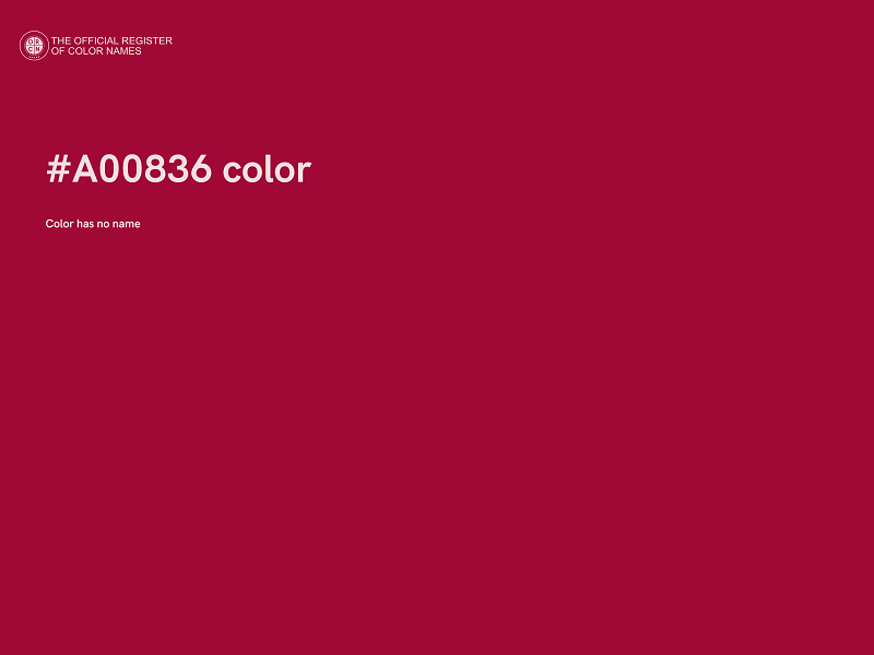 #A00836 color image