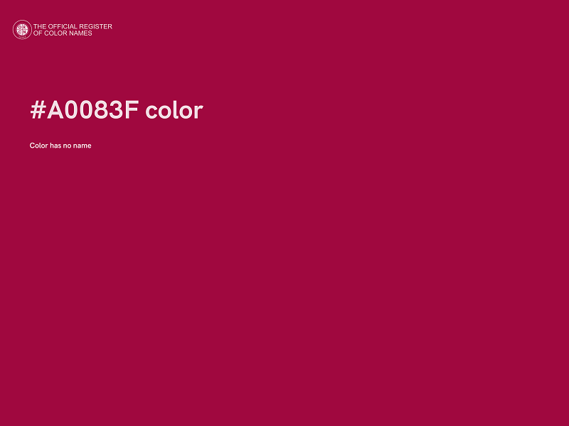 #A0083F color image