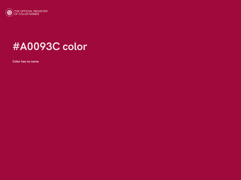 #A0093C color image