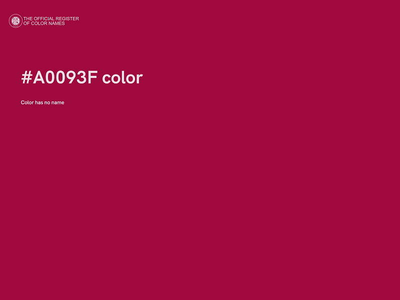 #A0093F color image