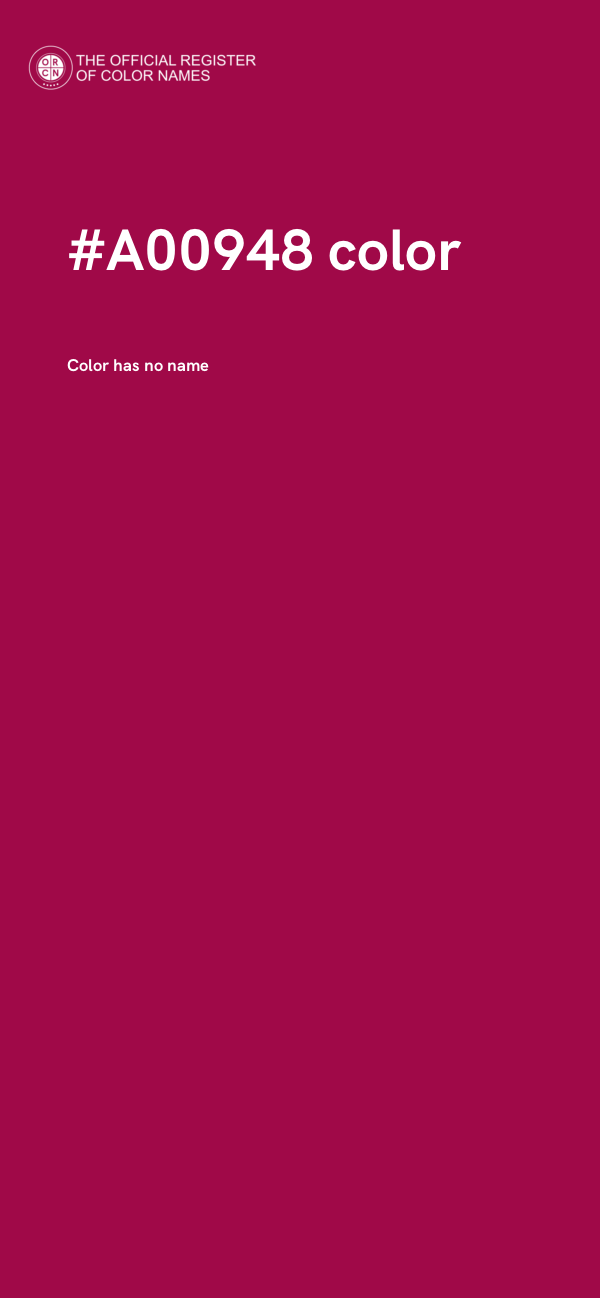 #A00948 color image