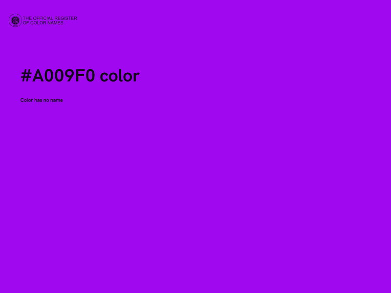 #A009F0 color image