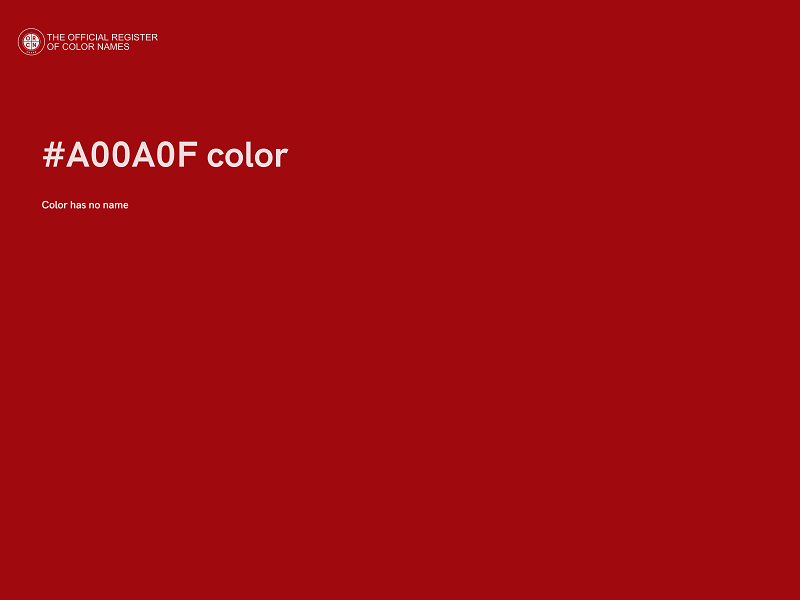 #A00A0F color image