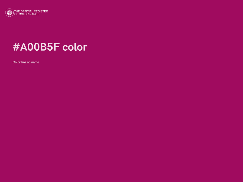 #A00B5F color image