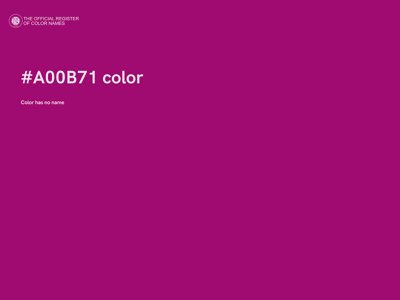 #A00B71 color image