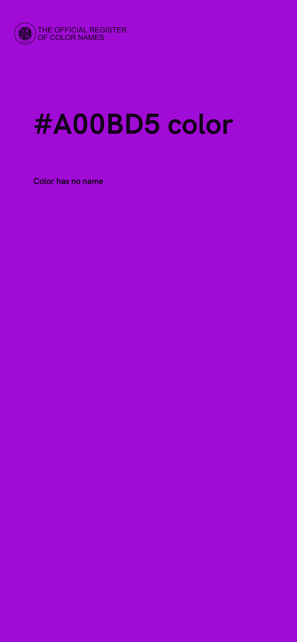 #A00BD5 color image