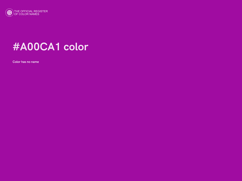 #A00CA1 color image