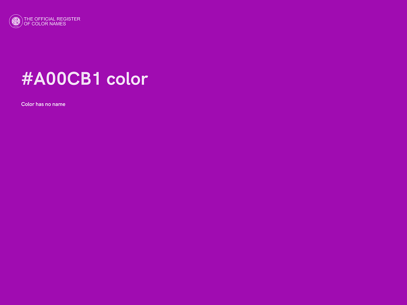 #A00CB1 color image