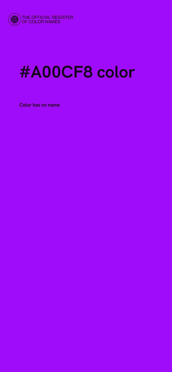 #A00CF8 color image