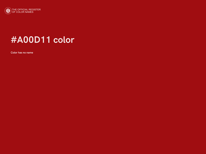 #A00D11 color image
