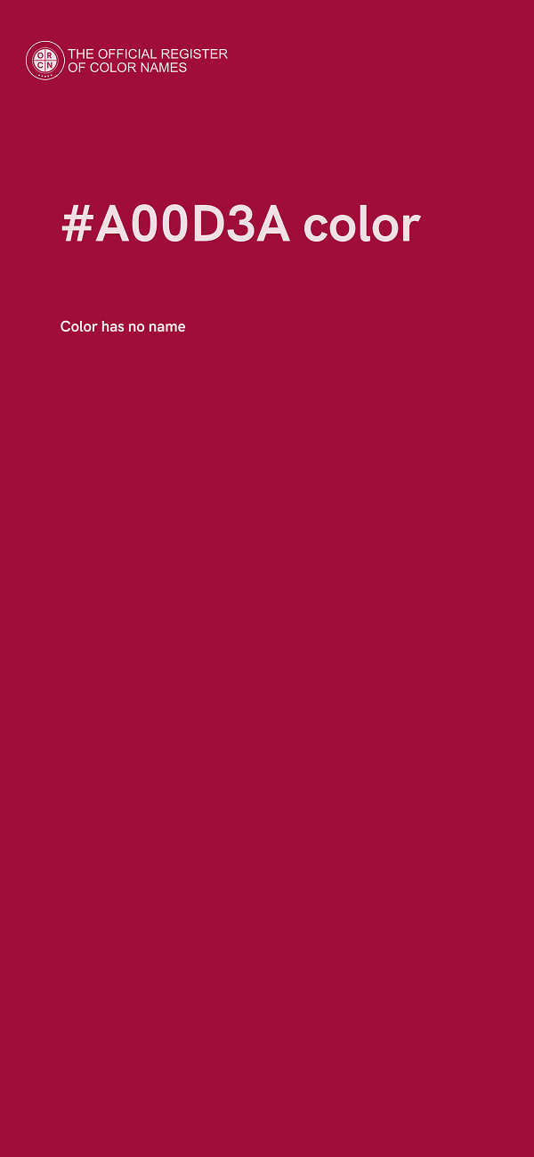 #A00D3A color image