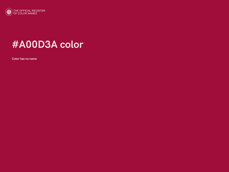 #A00D3A color image