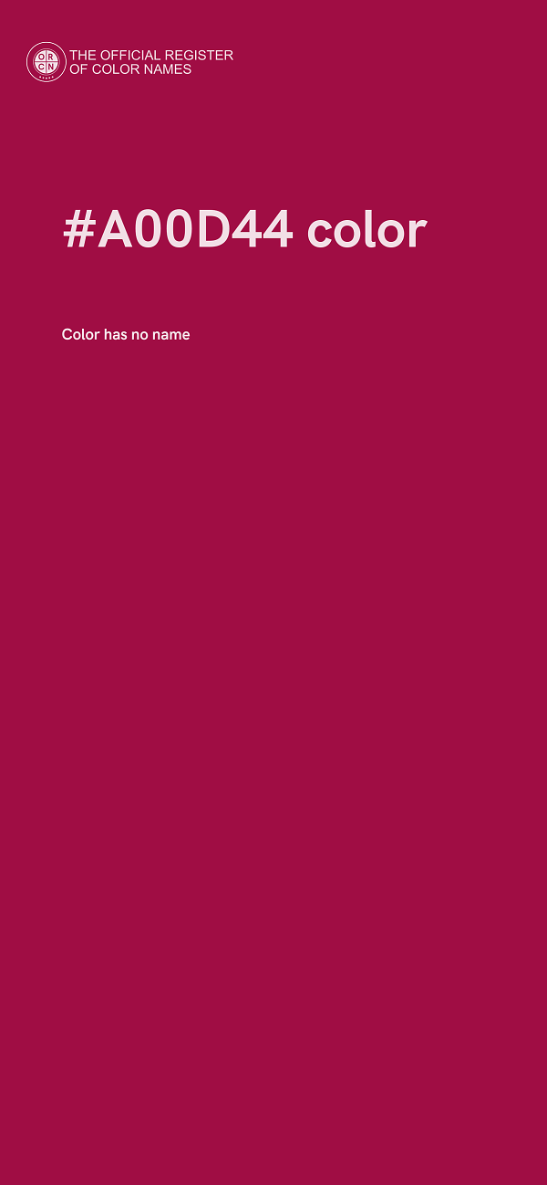 #A00D44 color image
