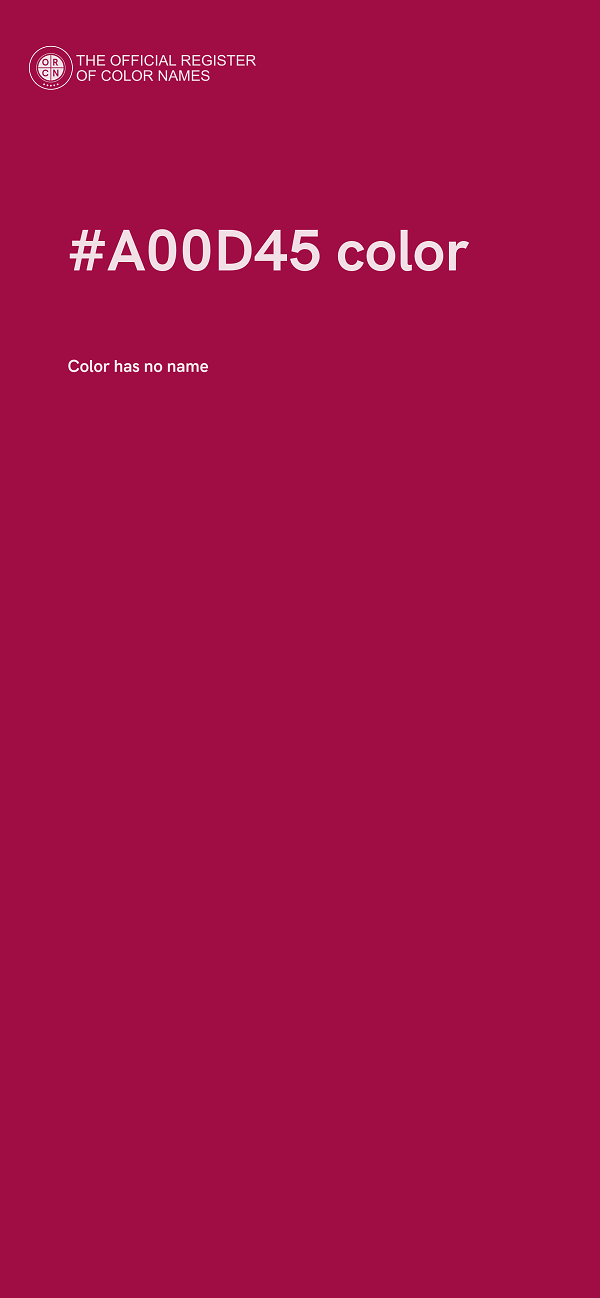 #A00D45 color image