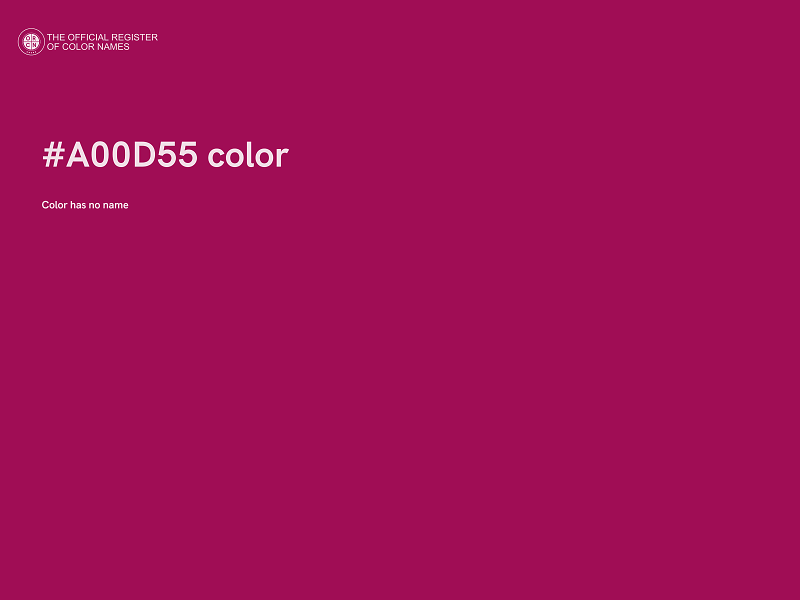 #A00D55 color image