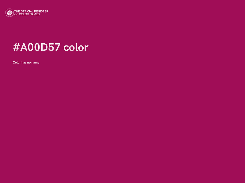 #A00D57 color image