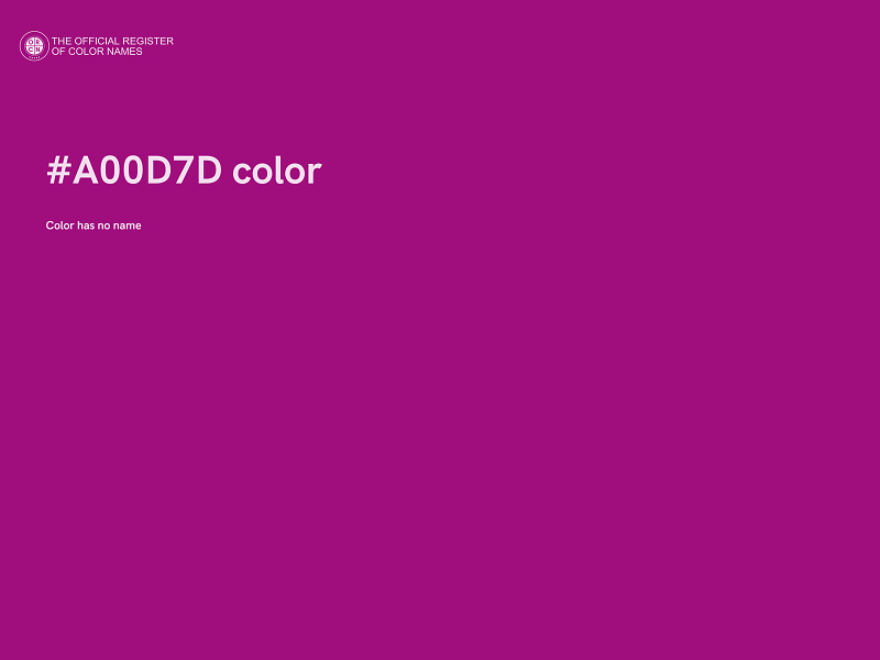 #A00D7D color image