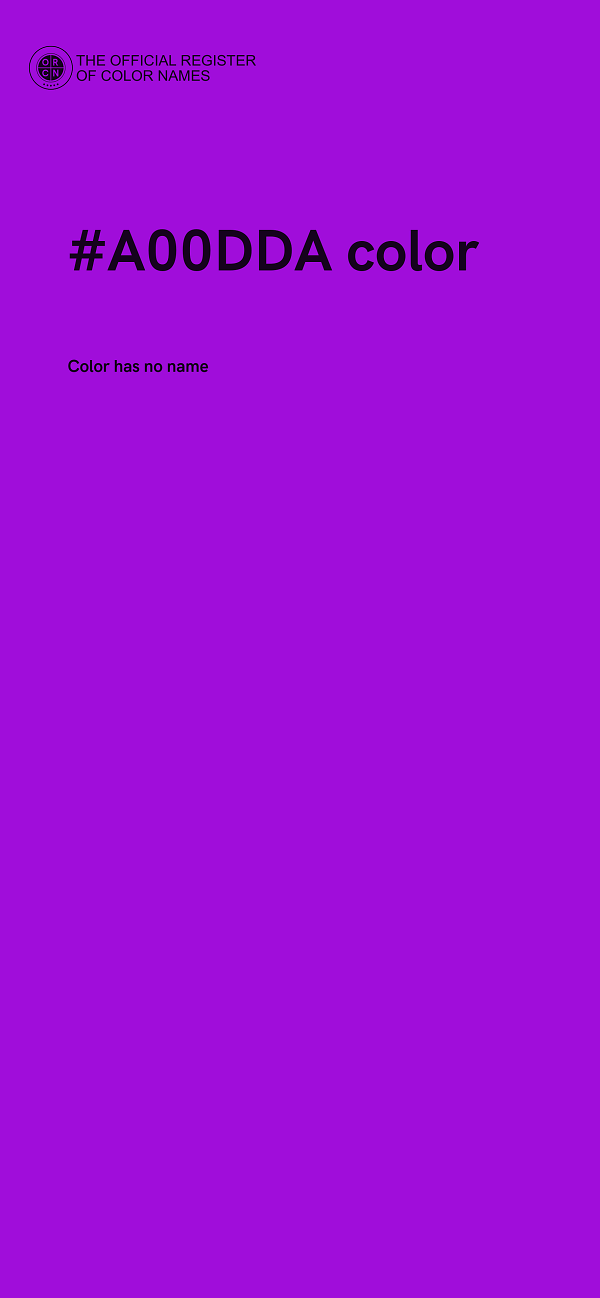 #A00DDA color image