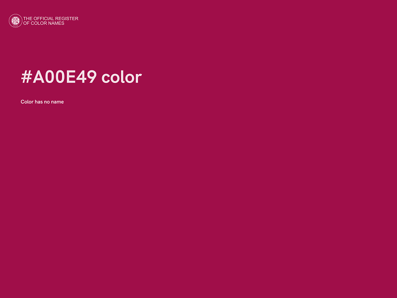 #A00E49 color image