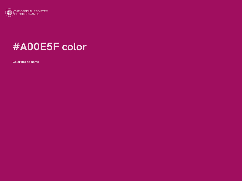 #A00E5F color image