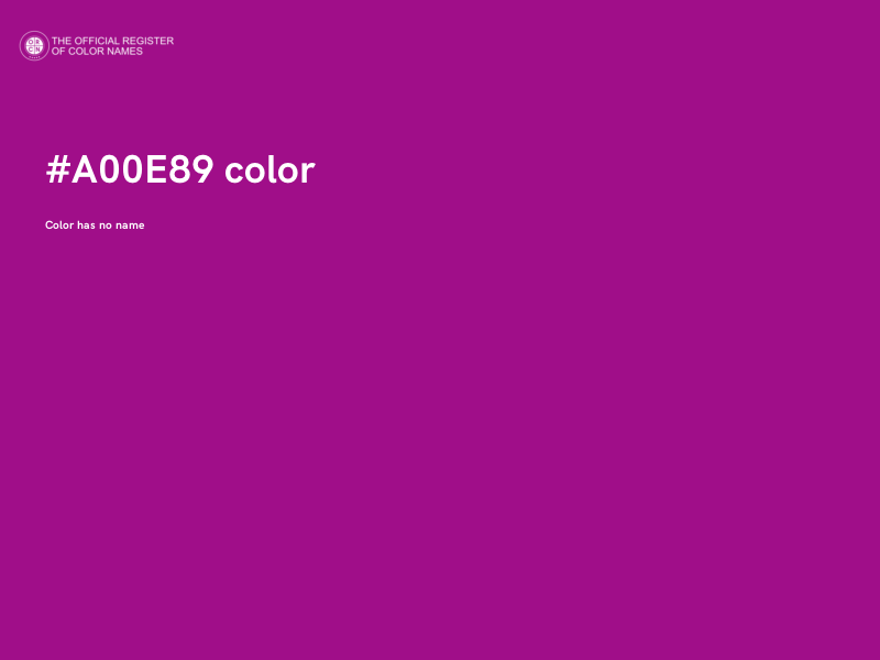 #A00E89 color image