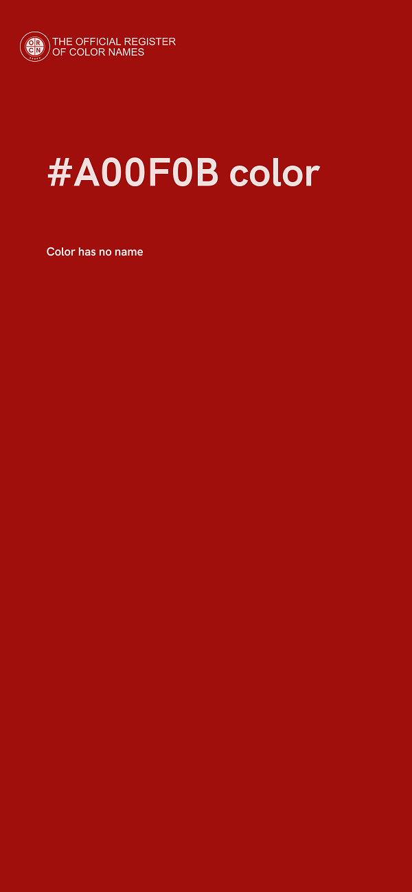 #A00F0B color image