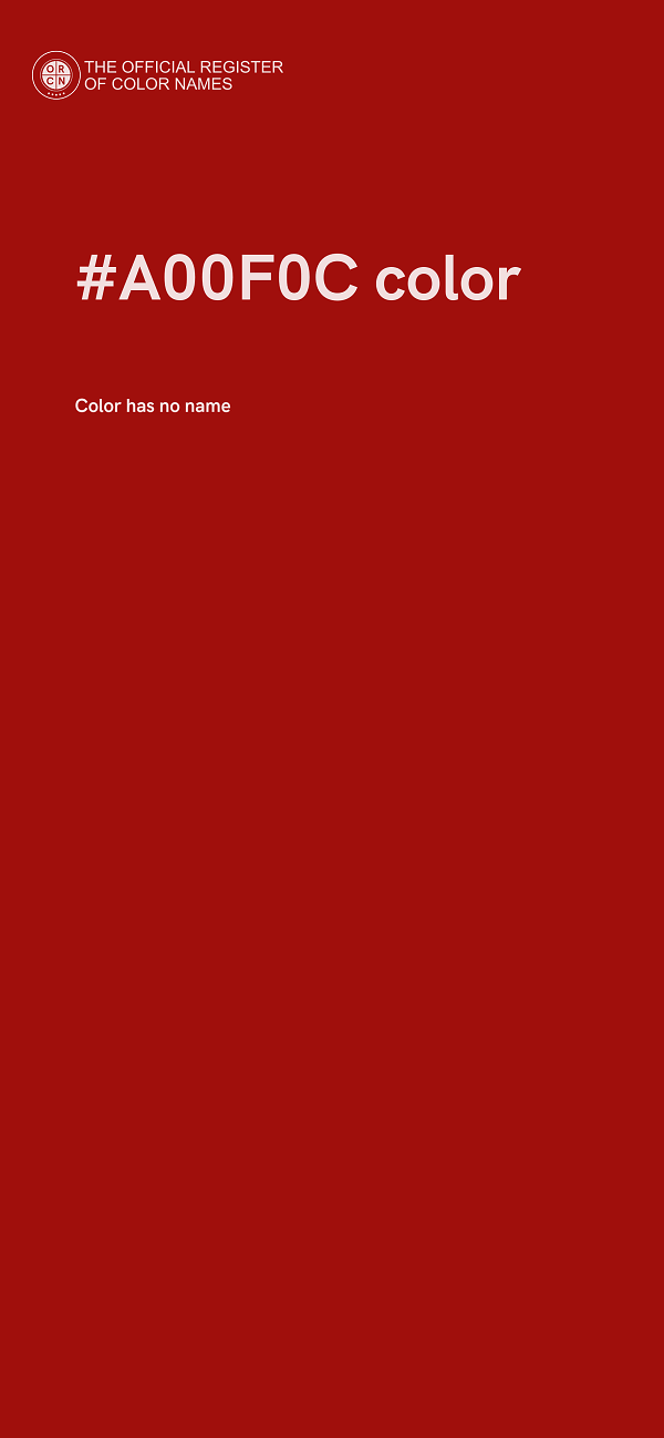 #A00F0C color image