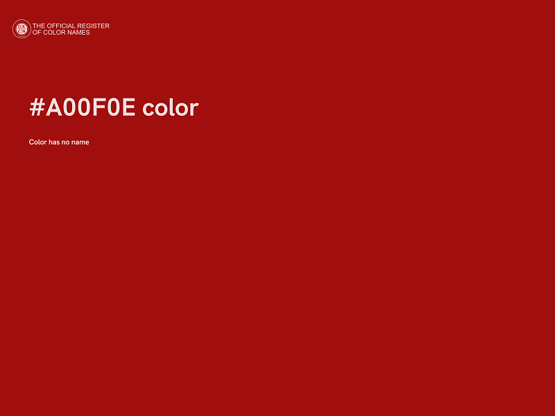 #A00F0E color image